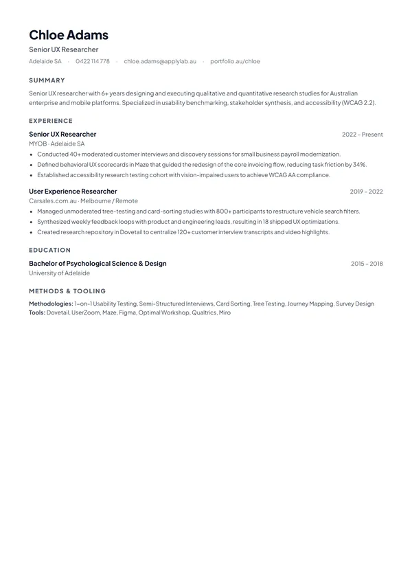 Minimal pure ATS resume template with clean whitespace
